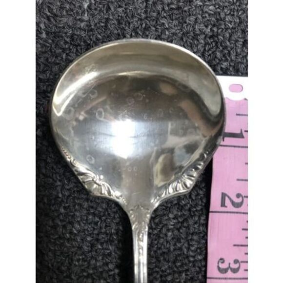 Wallace Rose Point Sterling Silver Gravy Ladle Spoon - Picture 5 of 9